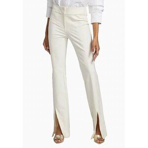 NWT Derek Lam 10 Crosby Maeve Slit Hem Flare Trousers White Size US 00 $375 [jb]
